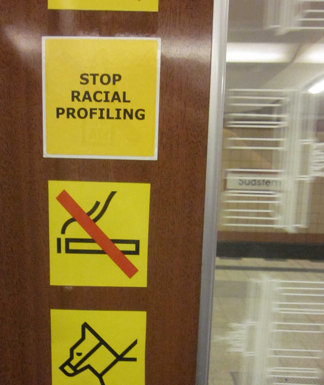 stop-racial-profiling-spoof-sign-on-tube-in-berlin